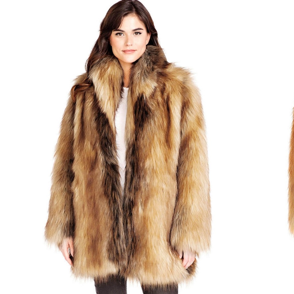 Faux Fox Fur Coat